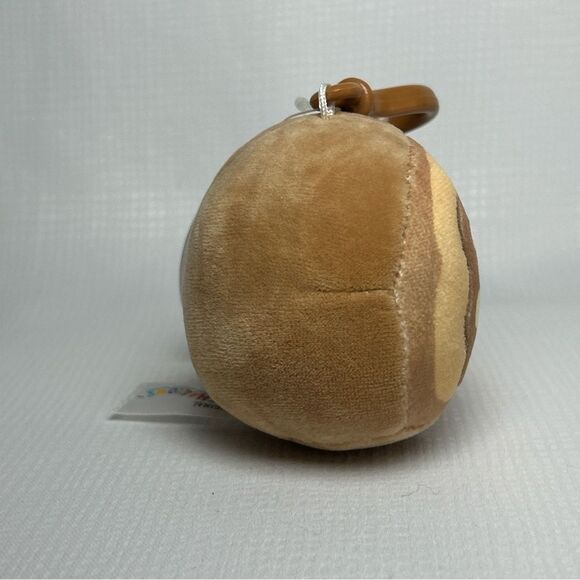 NWT 3.5'' Squishmallows Food Danilo as Toast Clip On Keychain - Picture 3 of 5